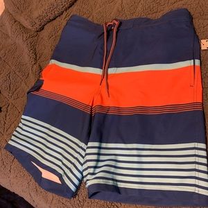 George swim trunks men’s medium, blue and orange, new w tags